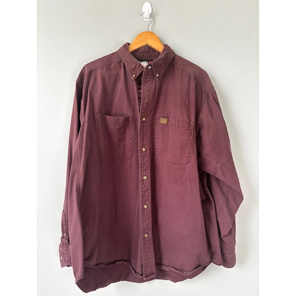 Wrangler RIGGS‎ lot of 2 Workwear Button Up Work Shirt Pocket Front XL - Picture 4 of 12